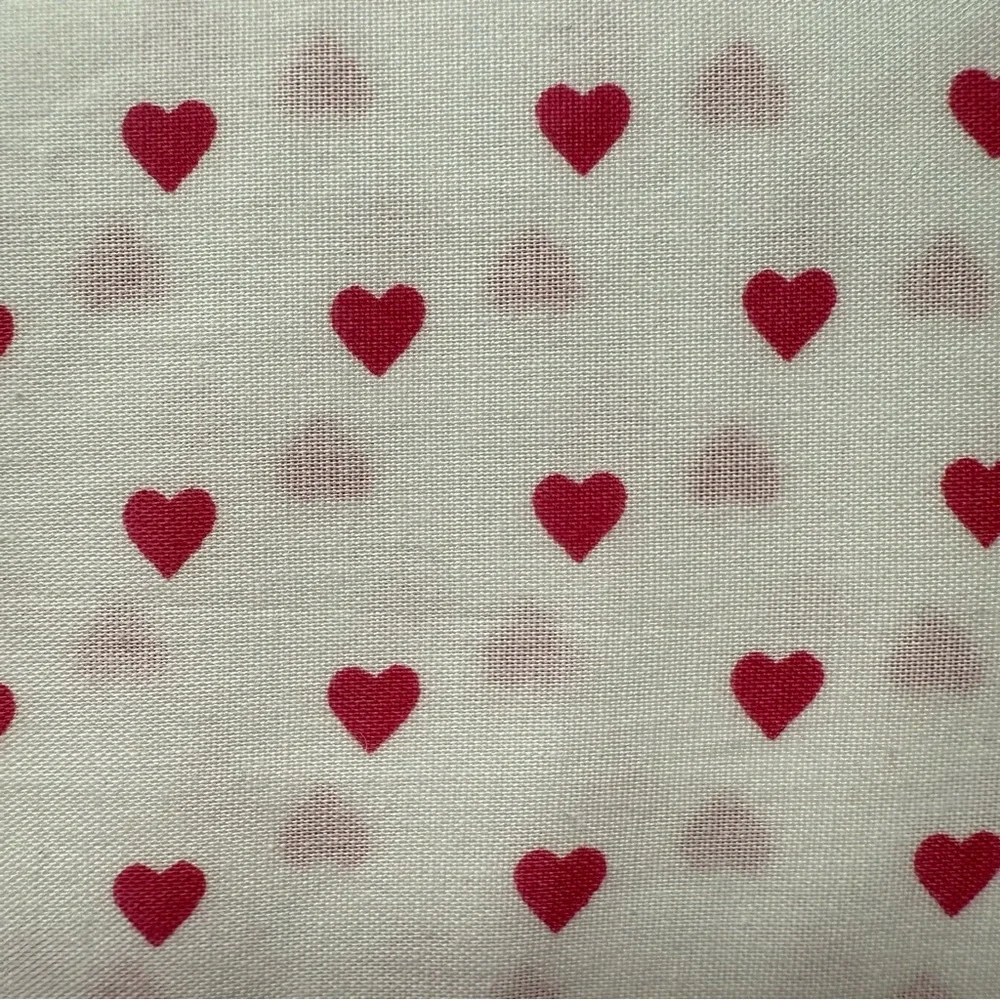 Kate Spade Pink Hearts White Twin Size Sheet Set NWT